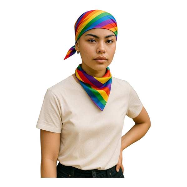 Pride Regenbogen-Bandana-Tuch multifunktional Modell 01