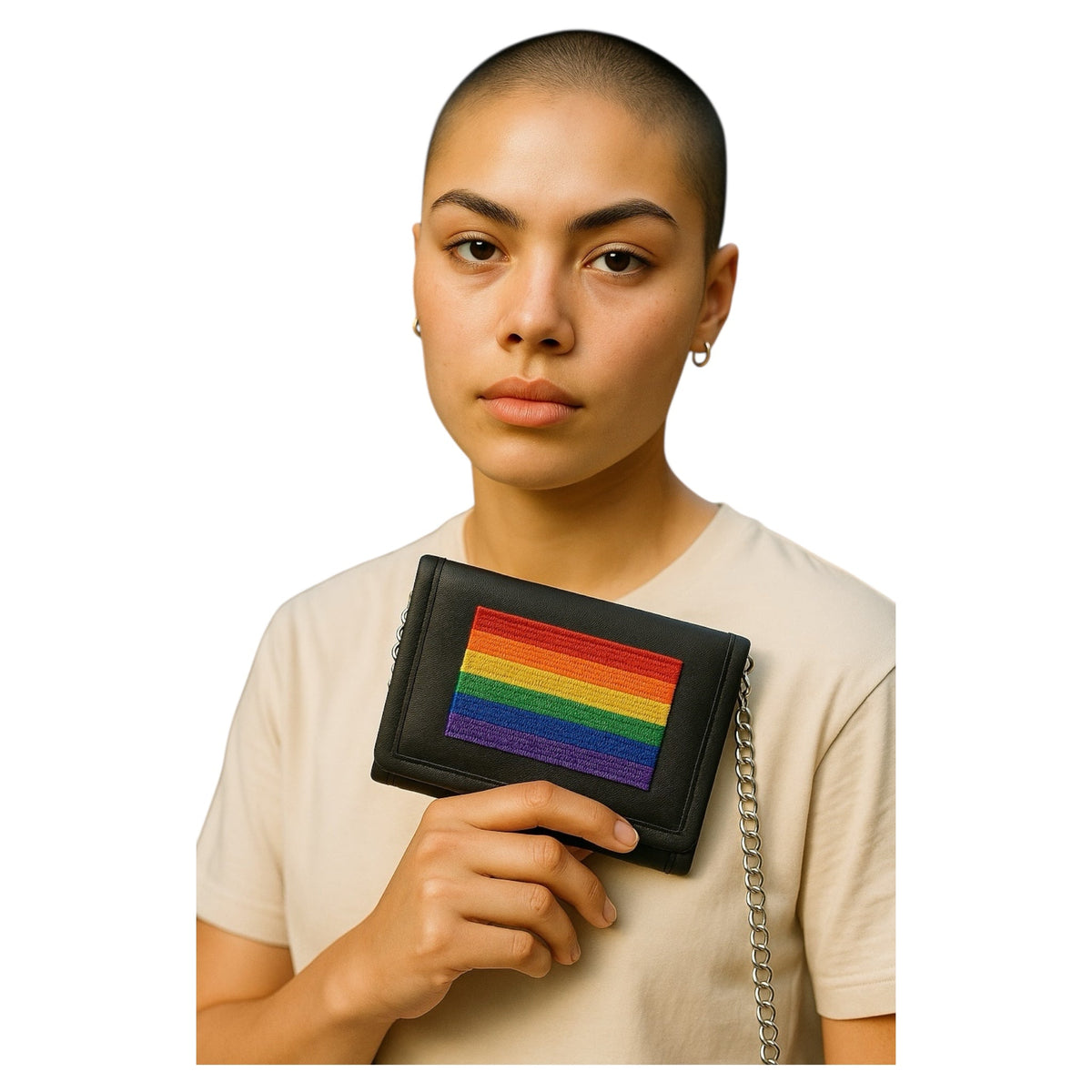 Pride Rainbow Wallet with Detachable Chain