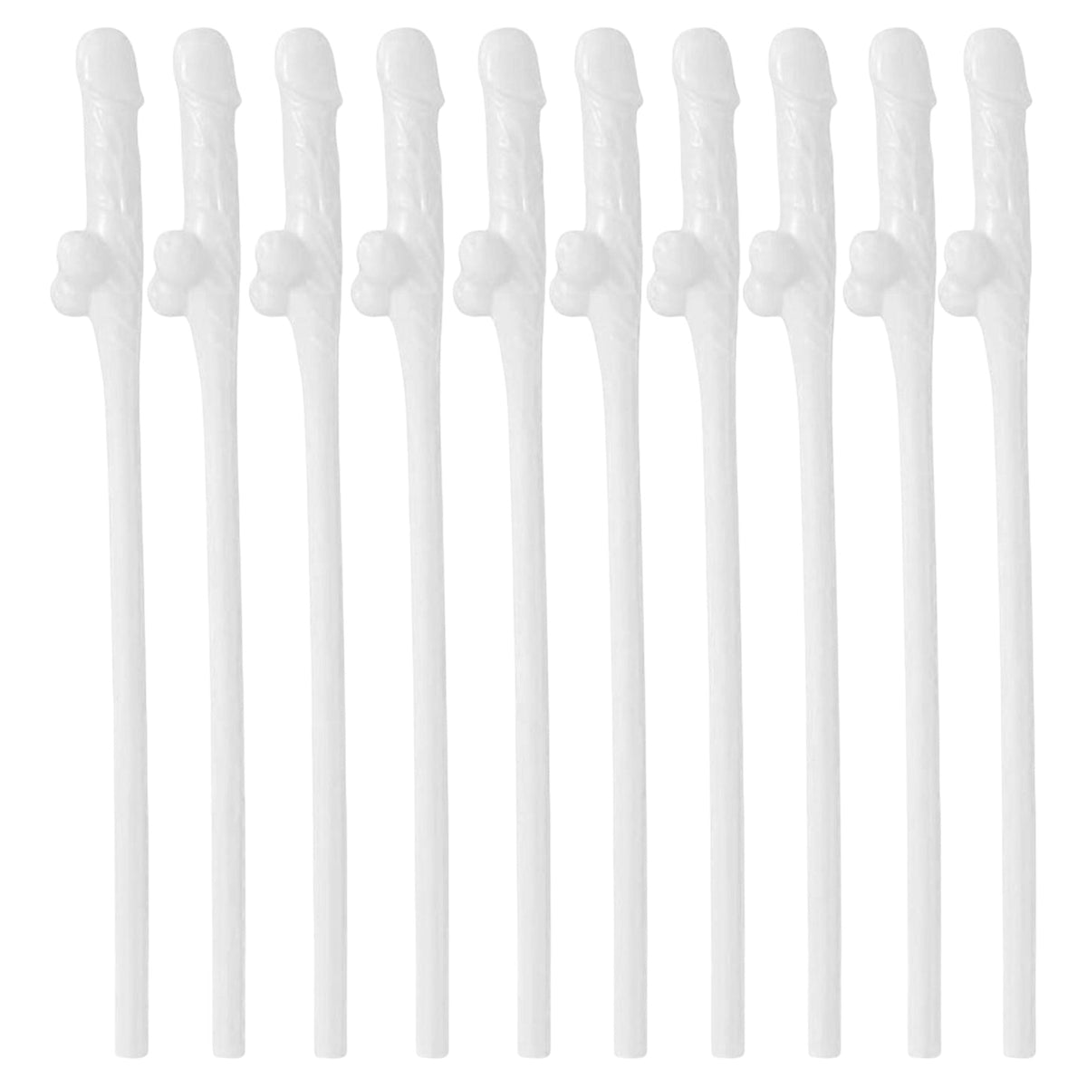 Penis Drinking Straws White 10 Pack - photo 2