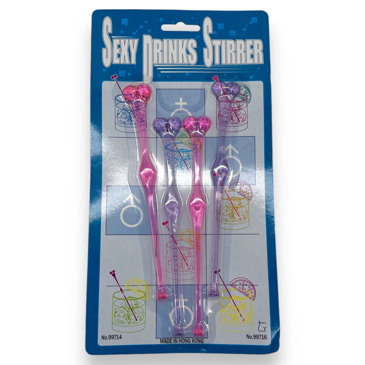 Boobie Drink Stirrer Set - Assorted Colours