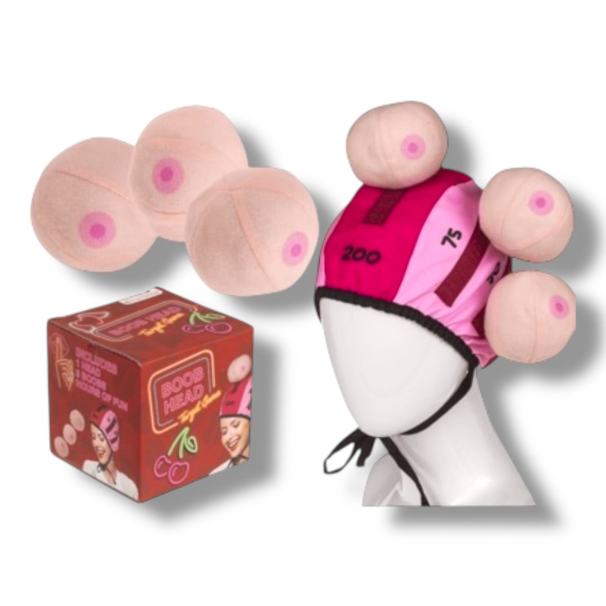 Boob Head Target Game Party Headband with Throwing Balls