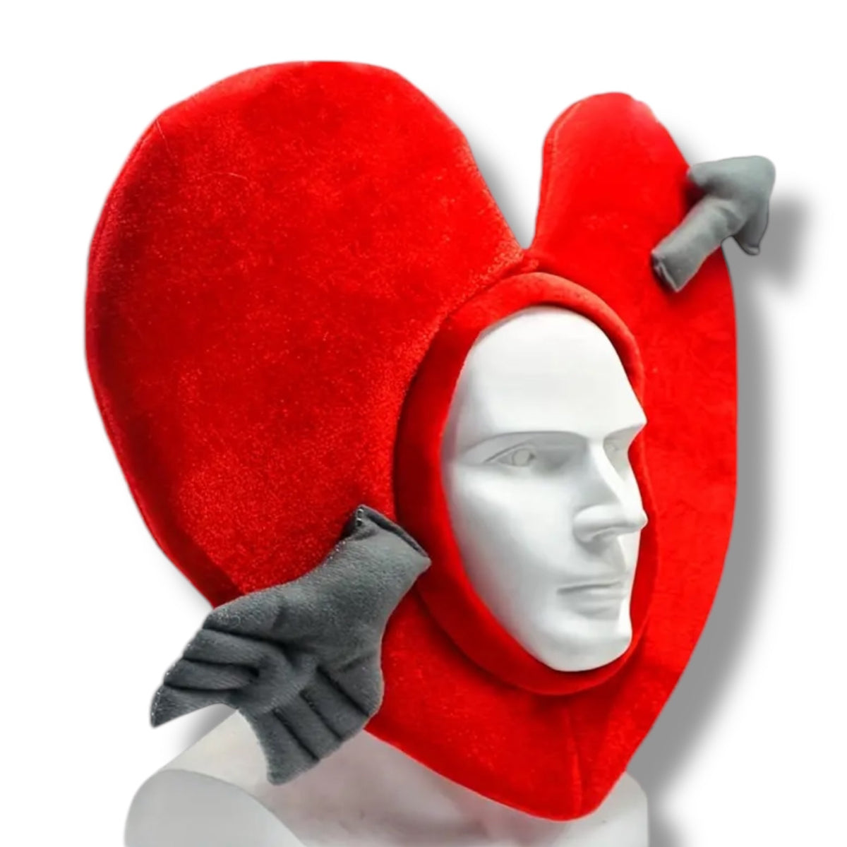 Cupido Heart Plush Face Mask with Arrow