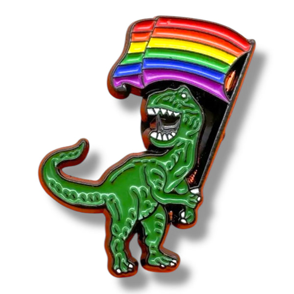 Pin Esmaltado Dinossauro de Desenho Animado, 3,3 x 2,5 cm