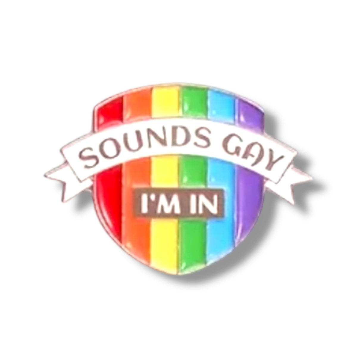 Sound Gay I'm In Enamel Pin Badge, Model 02, 2.3 x 3.3 cm