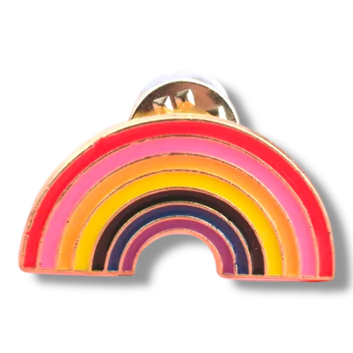 Rainbow Pride Enamel Pin Badge, Model 3, 1.7 x 2.8 cm