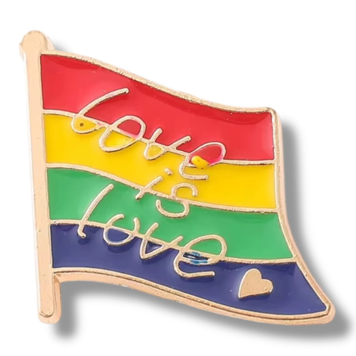 Rainbow Flag Love Is Love Enamel Pin