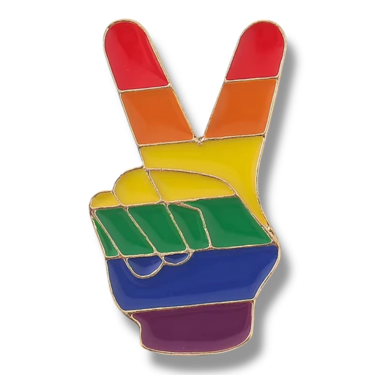 Peace Sign Hand Enamel Pin