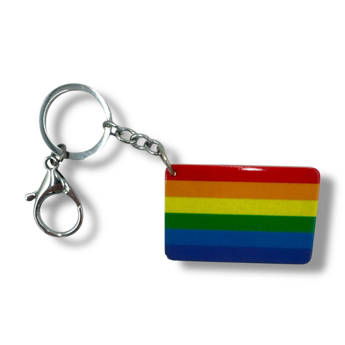 Pride Rainbow Plate Keychain