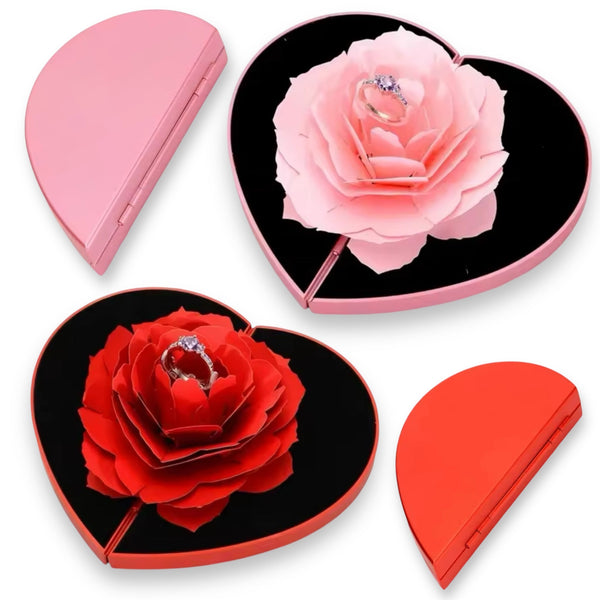 Blomformad ringask Deluxe, röd
