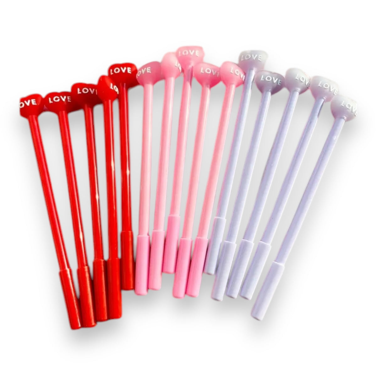 Heart Love Ballpoint Pens 19 cm - Set of 3