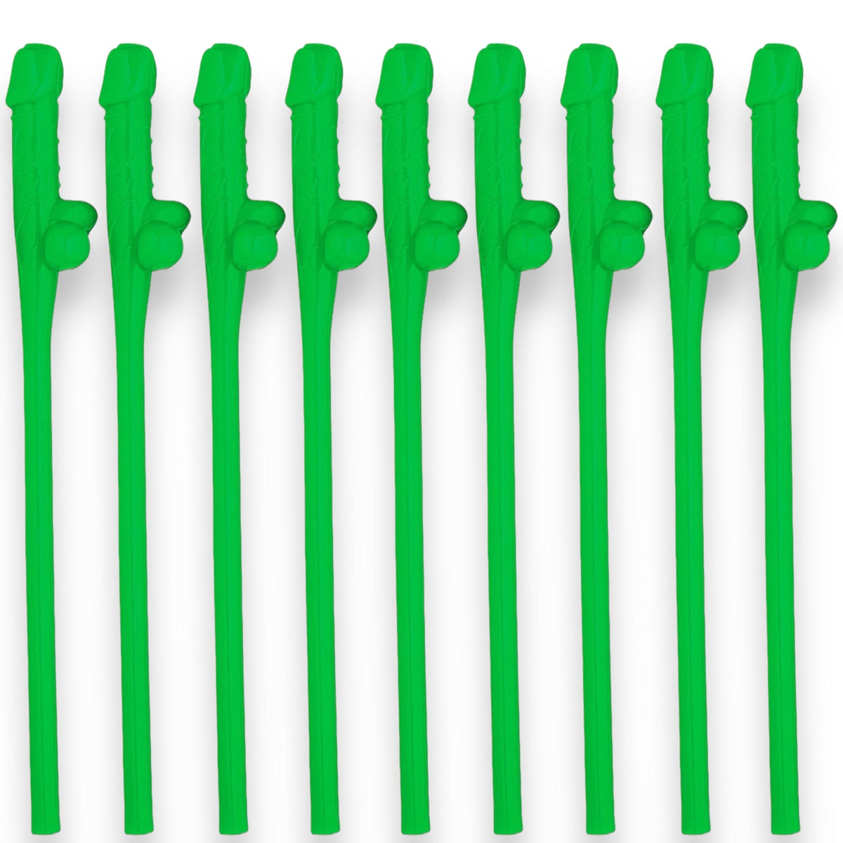 Penis Drinking Straws Green 10 Pack - photo 2