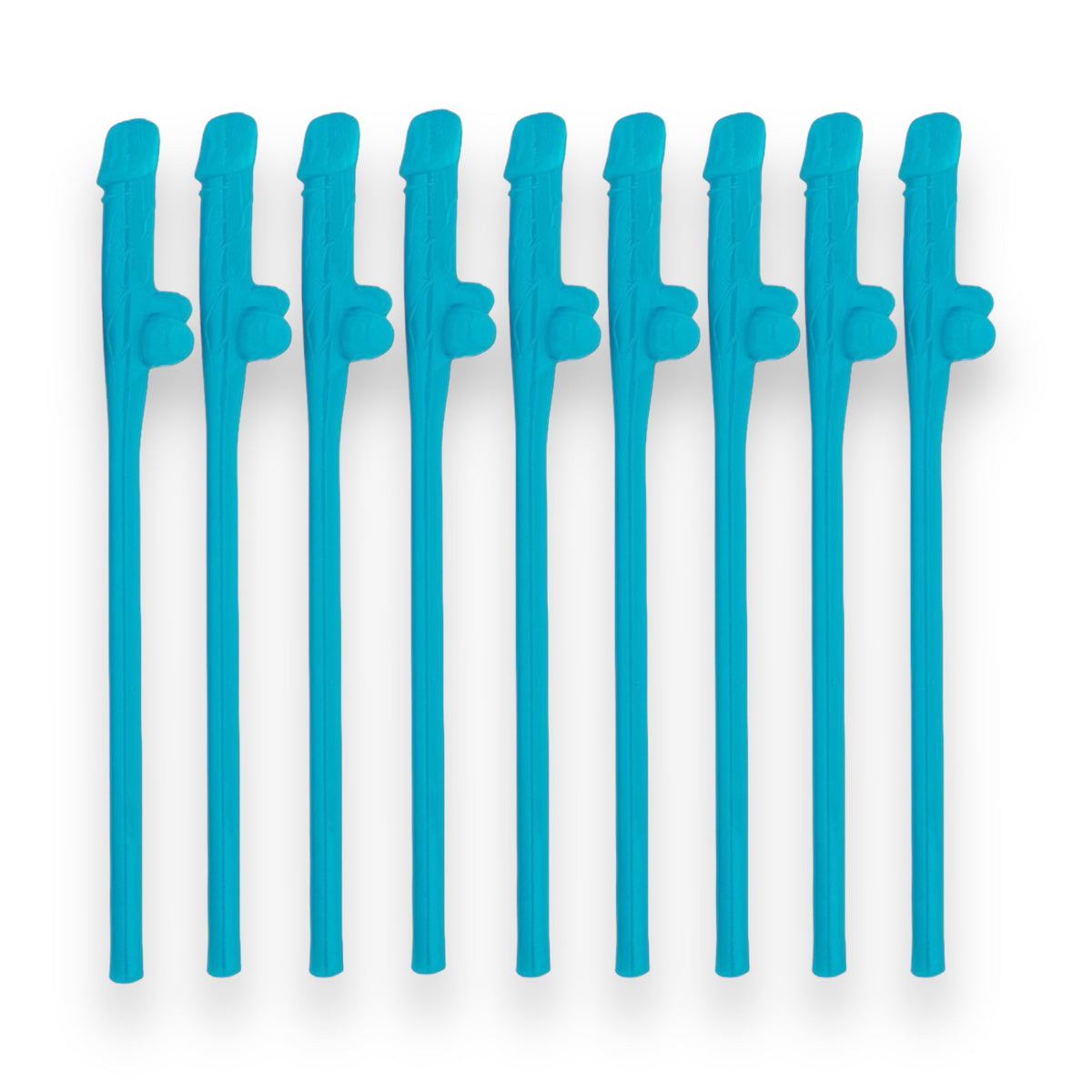 Penis Drinking Straws Blue 10 Pack - photo 2