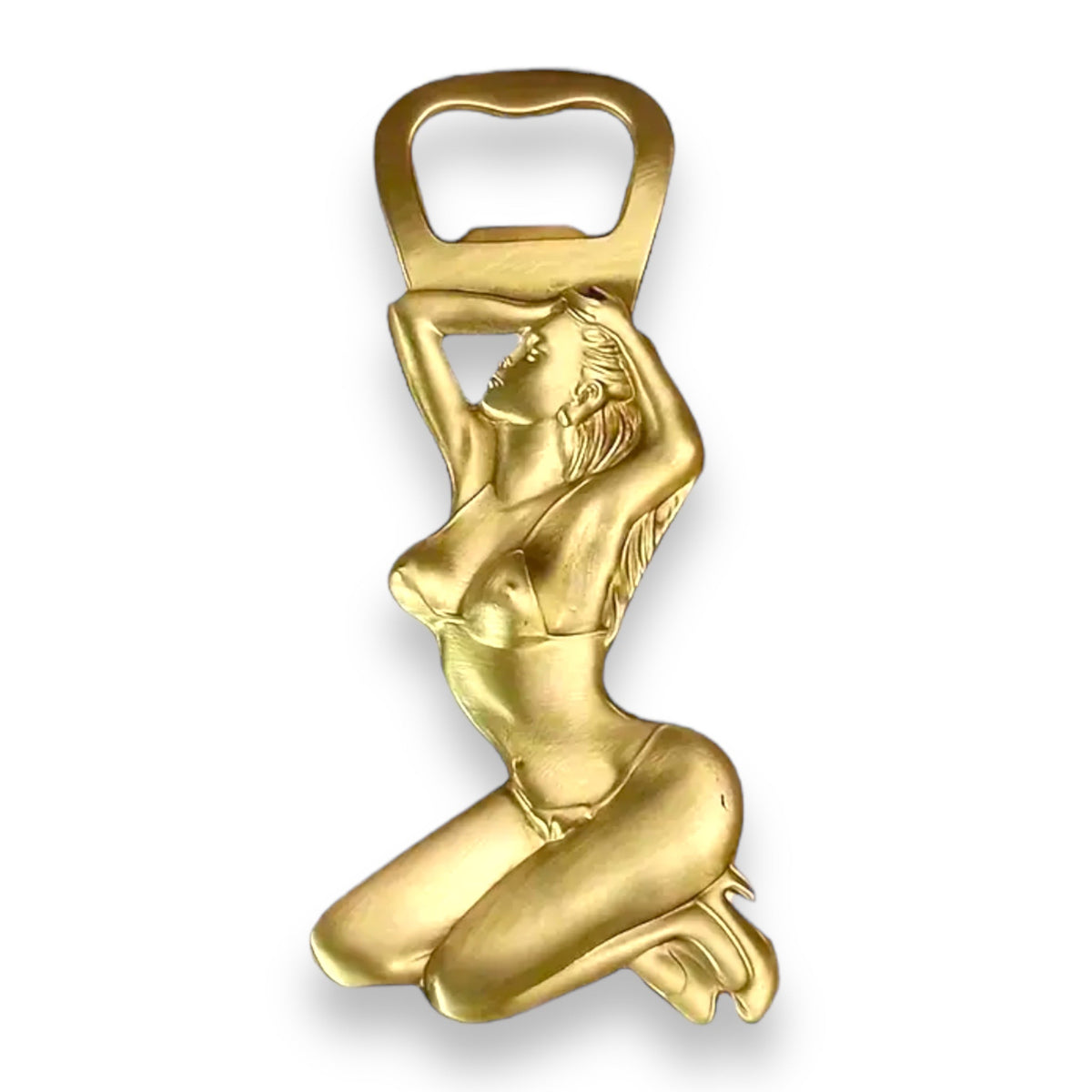 Sexy Woman Bottle Opener - 4.7 x 10.8 cm - Gold