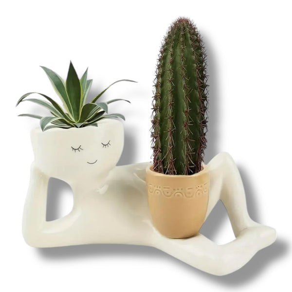 Laiska kukkaruukku, makaava hahmo, 24 cm