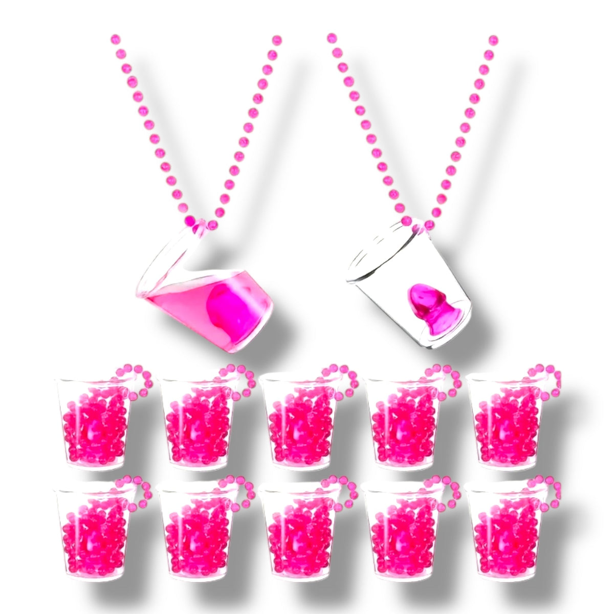 Shot Glass Necklace with Penis Decoration