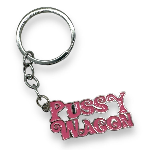 Pussy Wagon Nøglering i Metal
