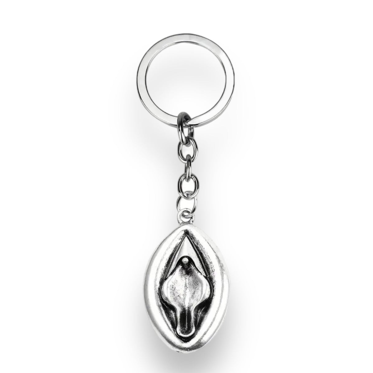 Metallic Pussy Novelty Keychain