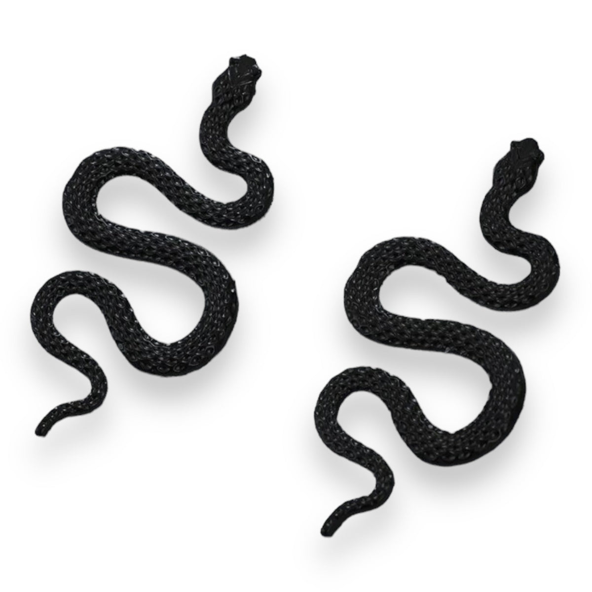 Black Snake Drop Earrings
