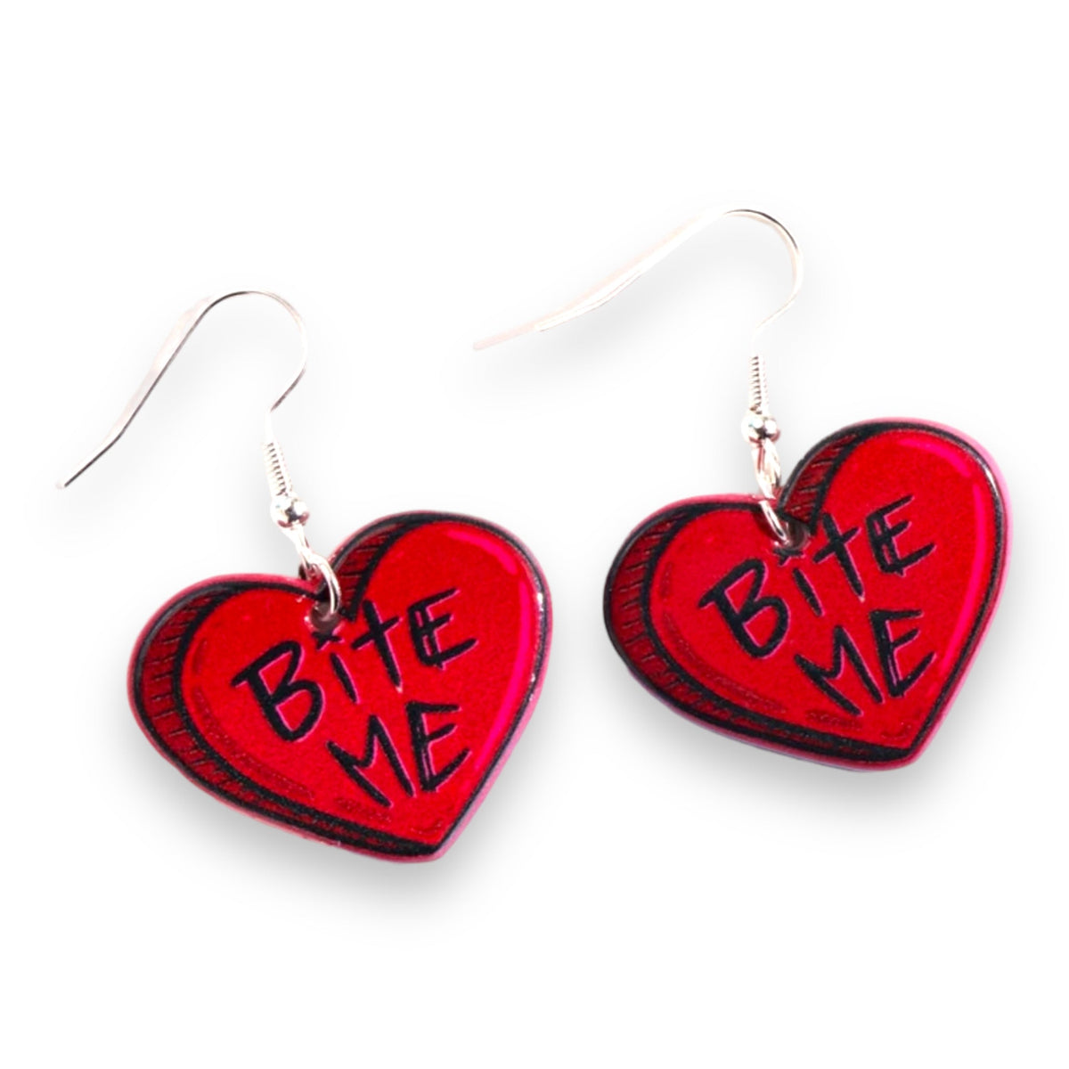 Heart Bite Me! Drop Earrings