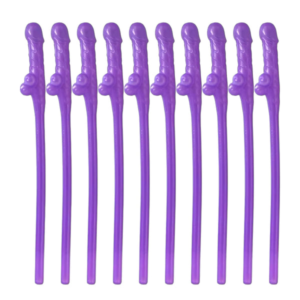 Palhinhas Pénis em Roxo (10 Peças)
