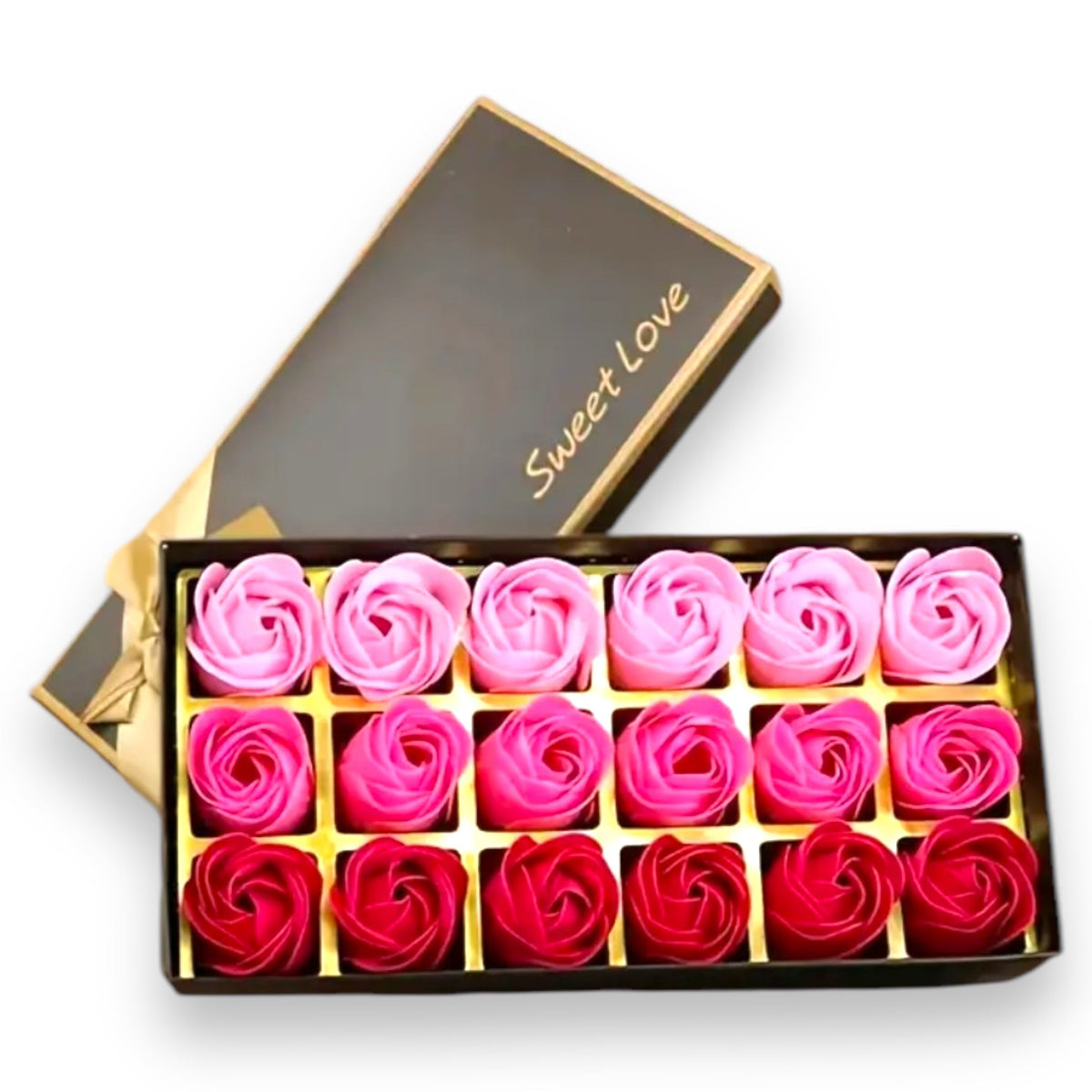Soap Rose Gift Set - 18 Roses in Gift Box