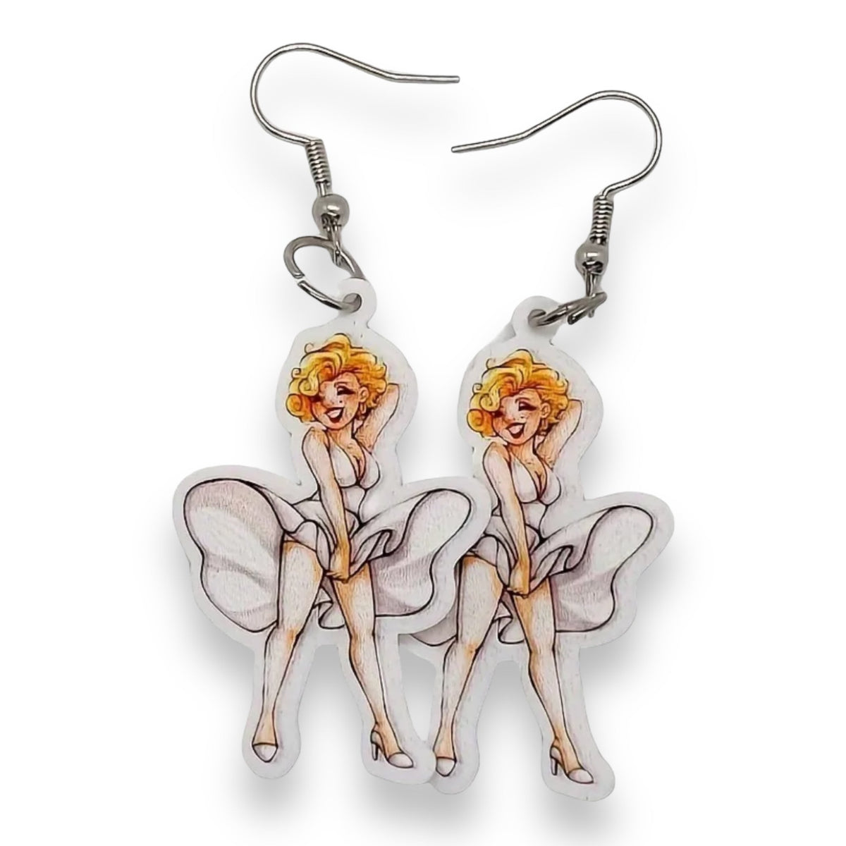 Marilyn Monroe Portrait Drop Earrings