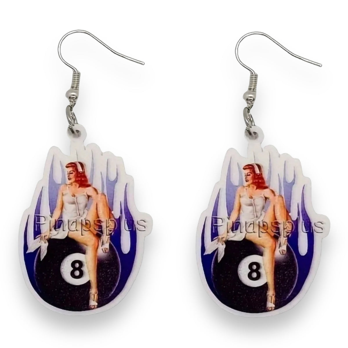 Sexy Pin-Up On Wrecking Ball Drop Earrings