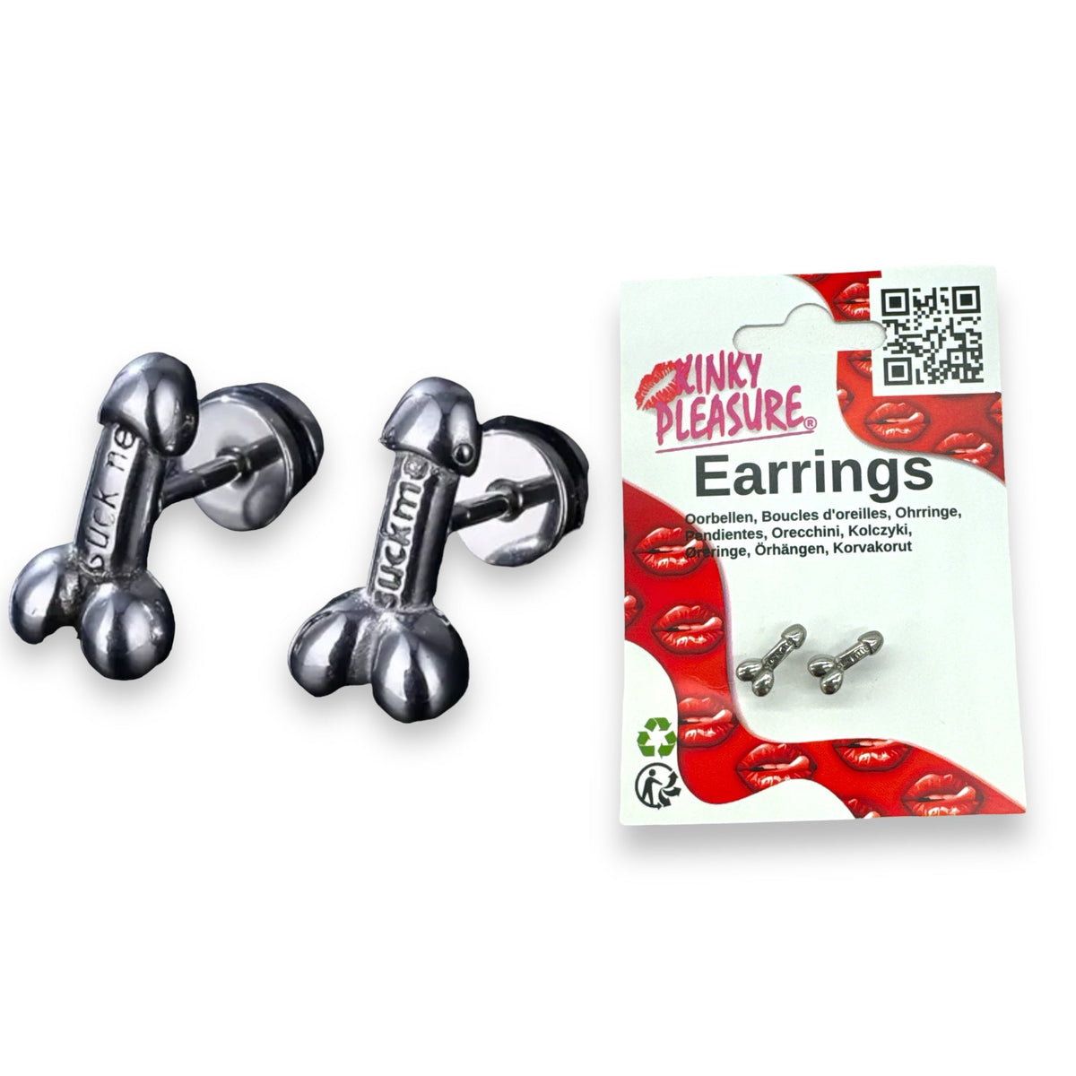 Cheeky Penis Earrings - Gold, Silver Or Black - photo 15