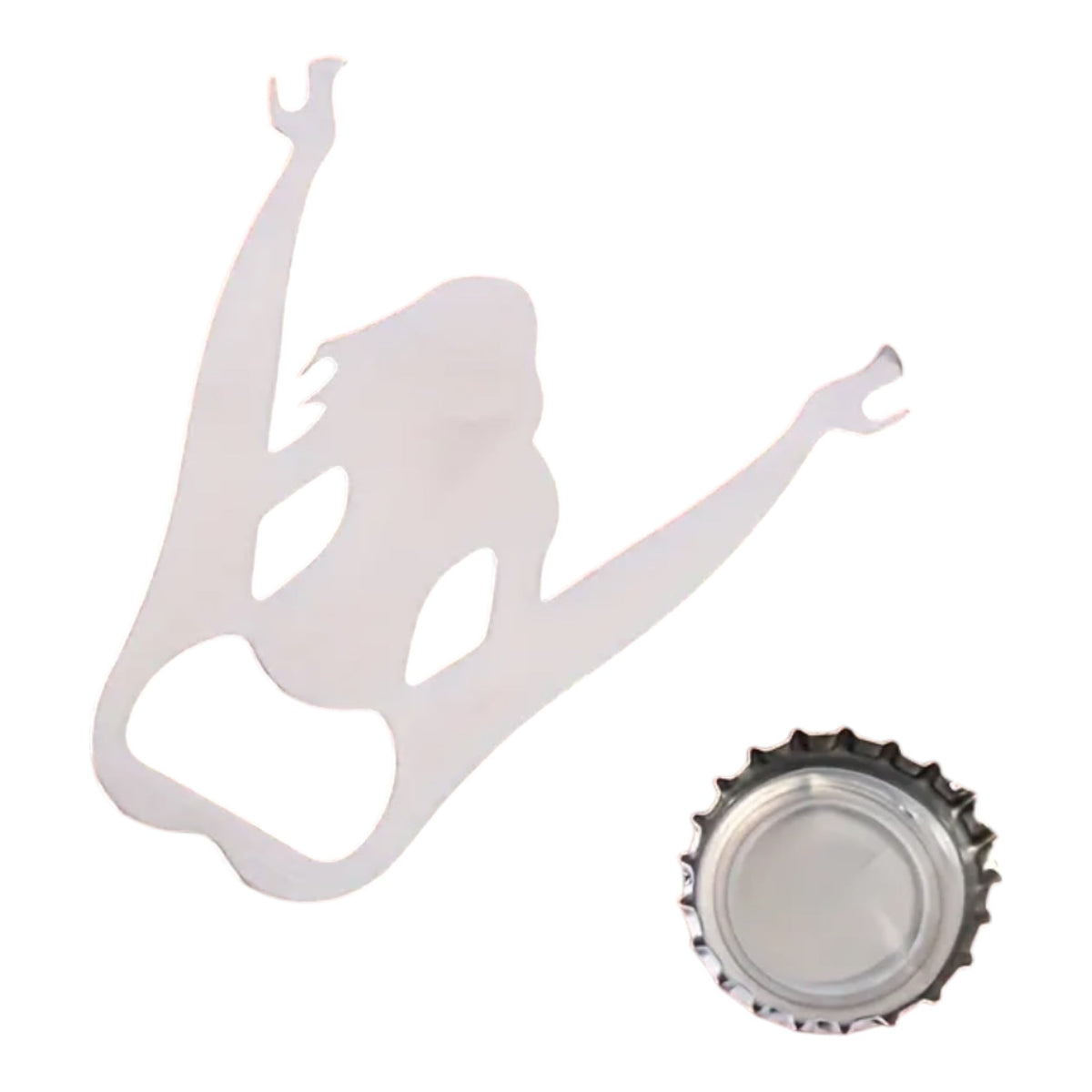 Naughty Woman Bottle Opener in Silver Metal