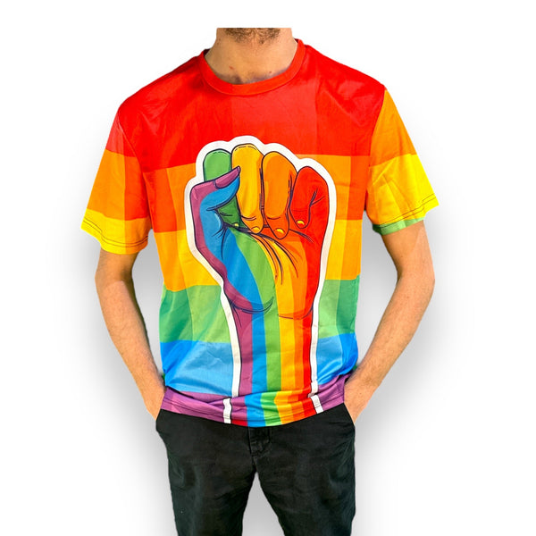Camiseta Arcoíris Pride - Unisex, Blanca