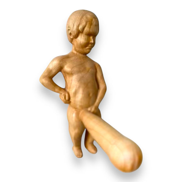 Manneken Pis -puinen vessapaperiteline asennussarjalla
