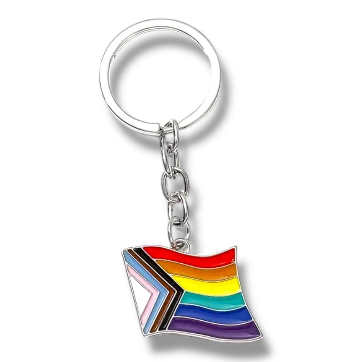 LGBTQ+ Rainbow Flag Keychain