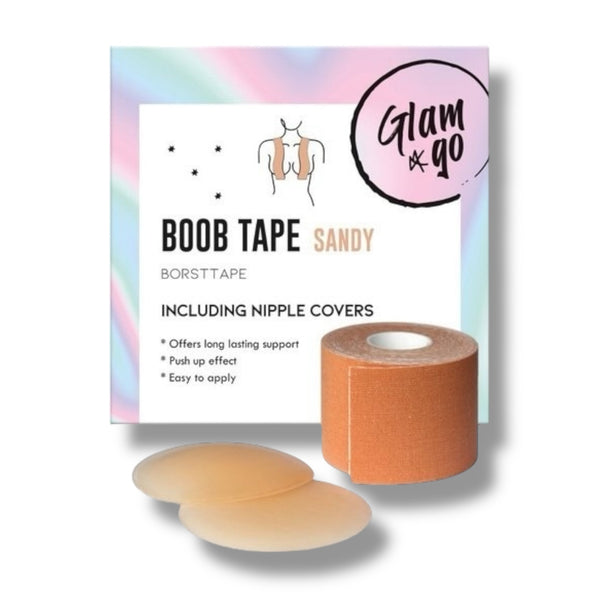 Glam & Go Boob Tape Sandy con cubrepezones