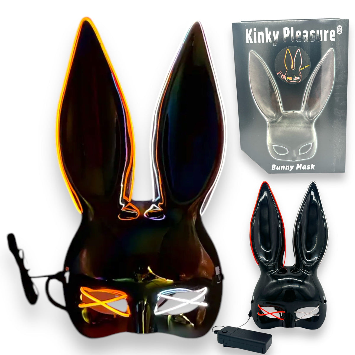 Deluxe Bunny Mask with LED Lights, Black - photo 18