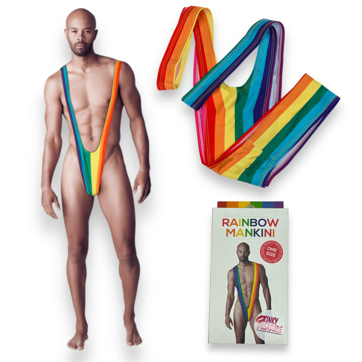 Rainbow Mankini - One Size Fits Most