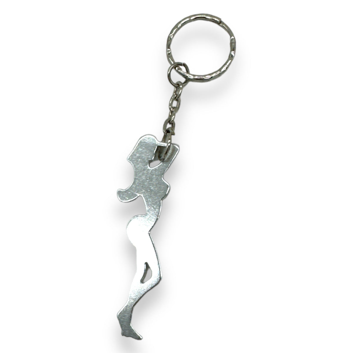 Sexy Body Bottle Opener Keychain - Silver