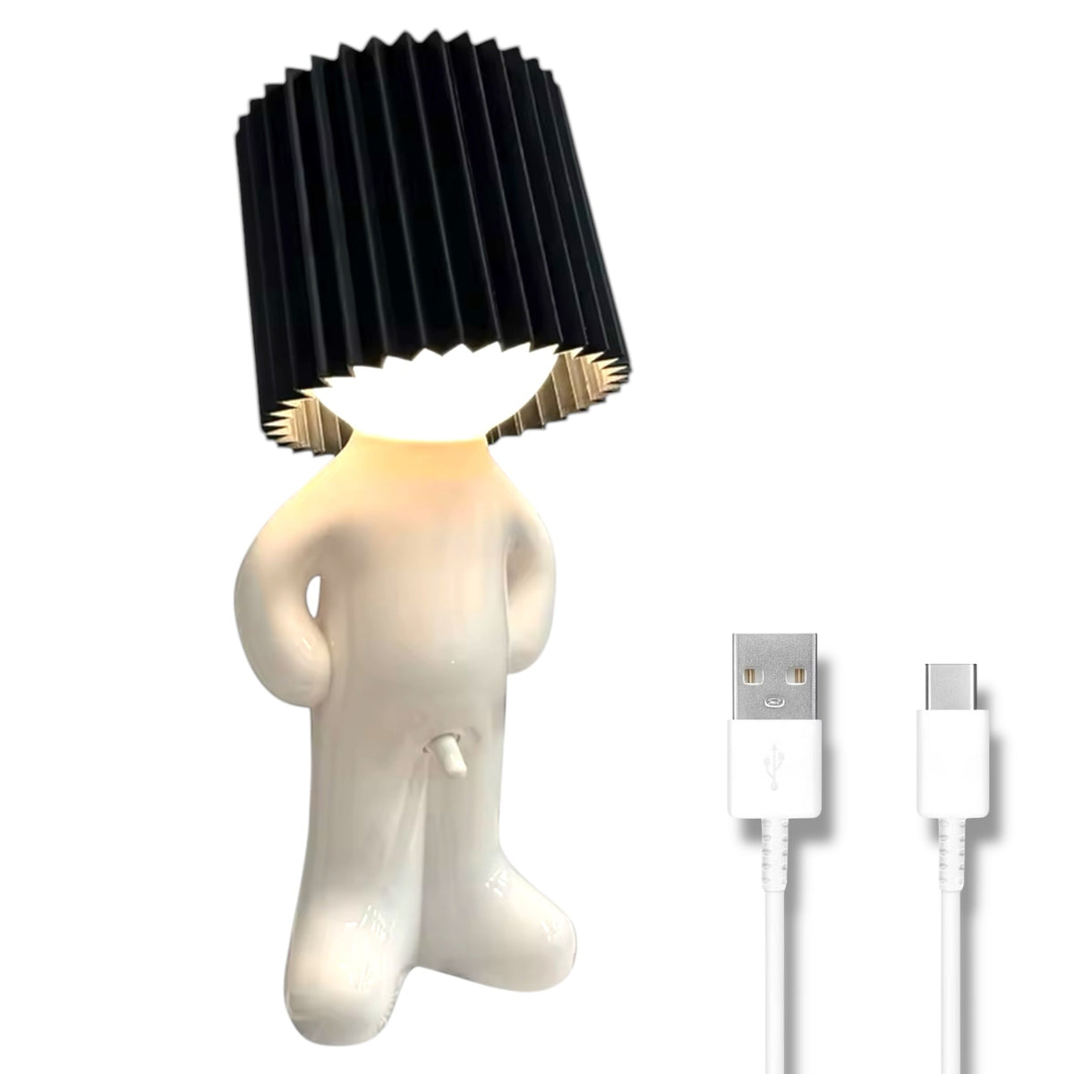 Fun Table Lamp with Novelty Light Switch, White - photo 13