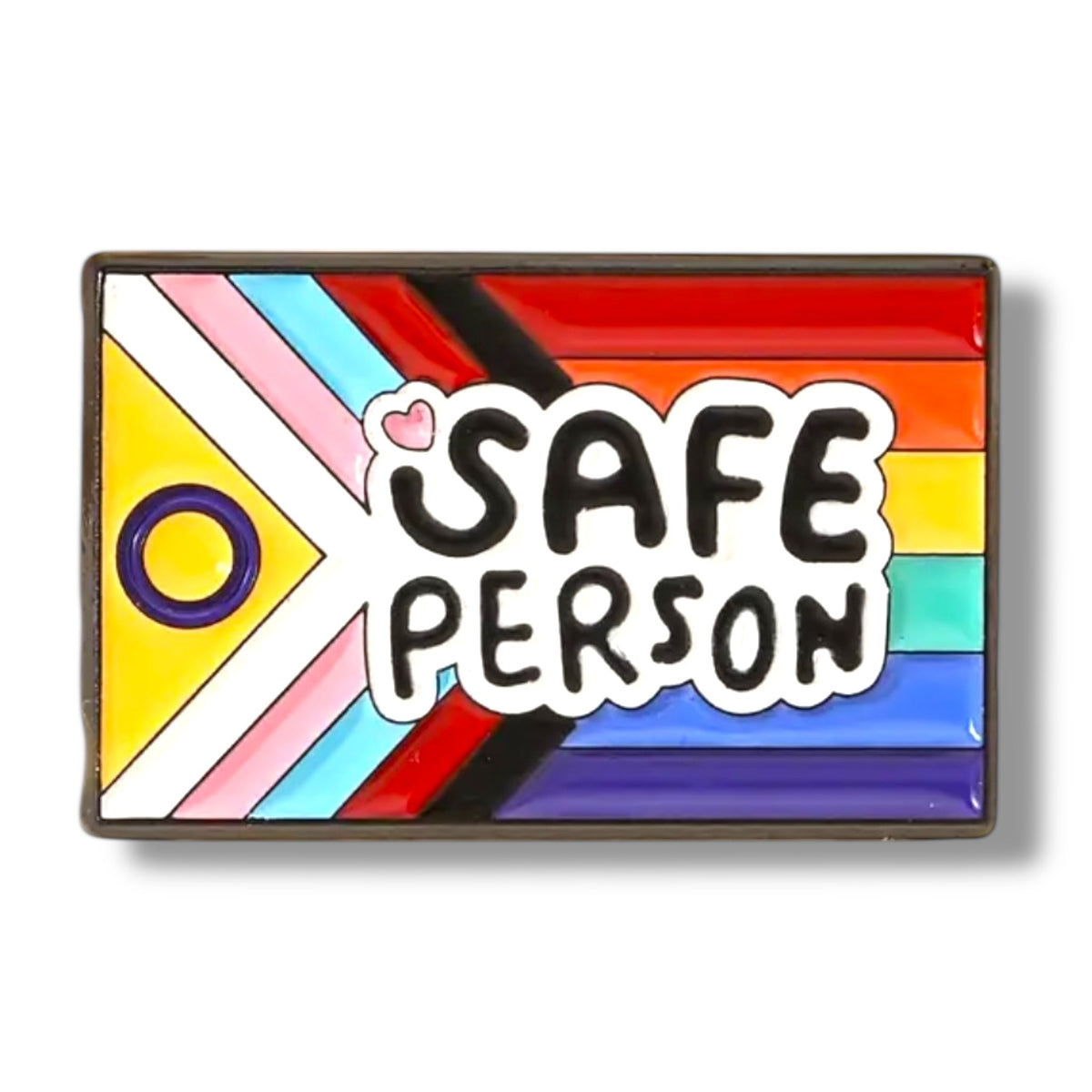 LGBTQ+ Safe Person Plate Pin