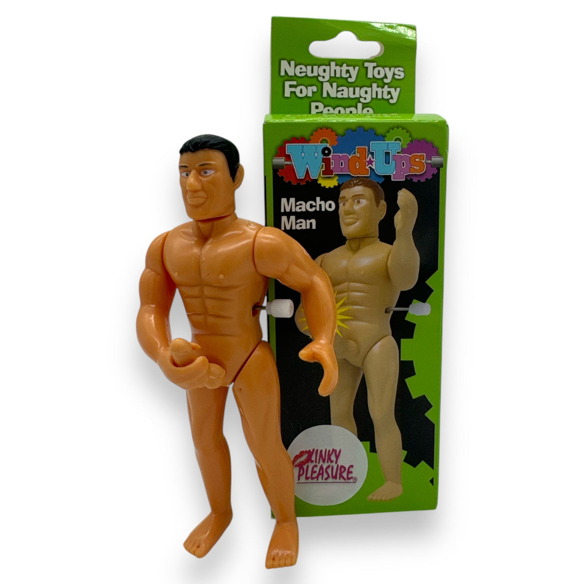 Wind Up Macho Man Toy - Black or Orange Hair