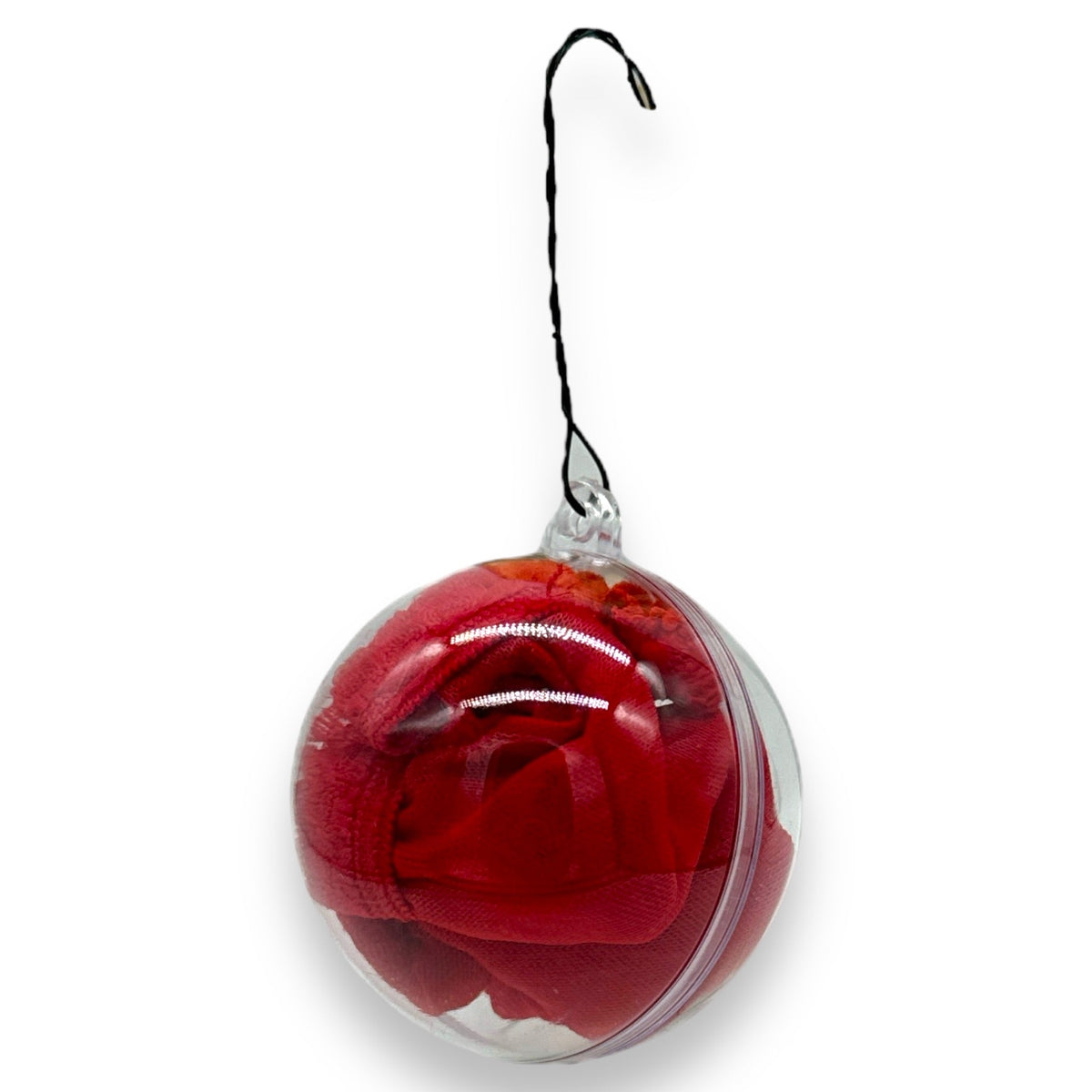 Christmas Bauble with Red Slip Inside - 10 cm - photo 4