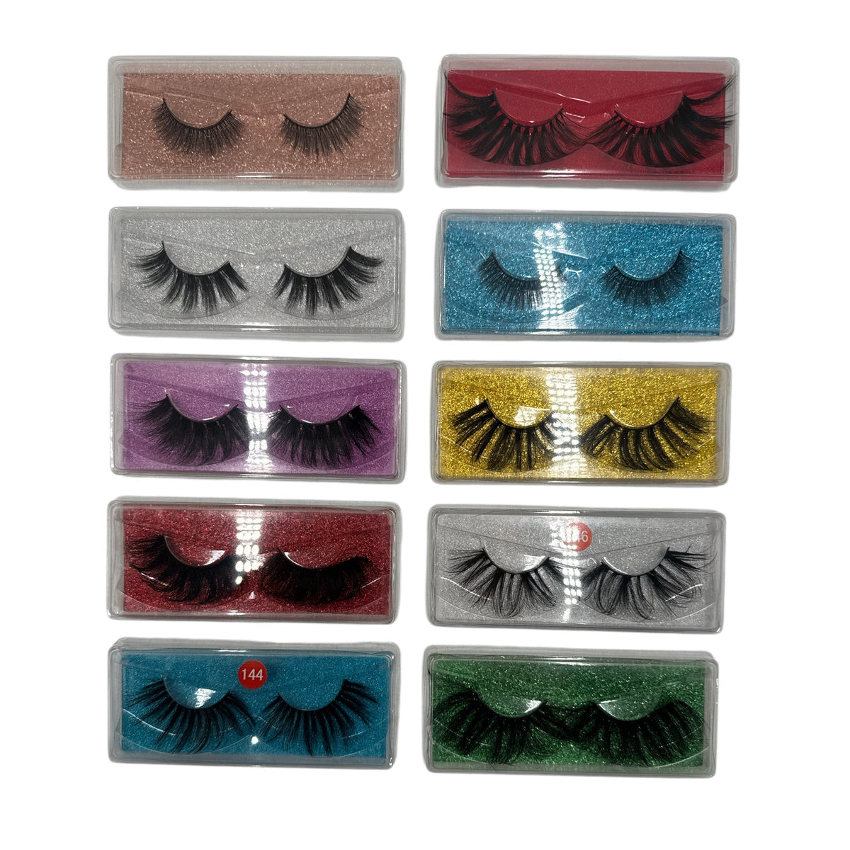 False Eyelashes Set 10 Pairs Mixed Volume Styles