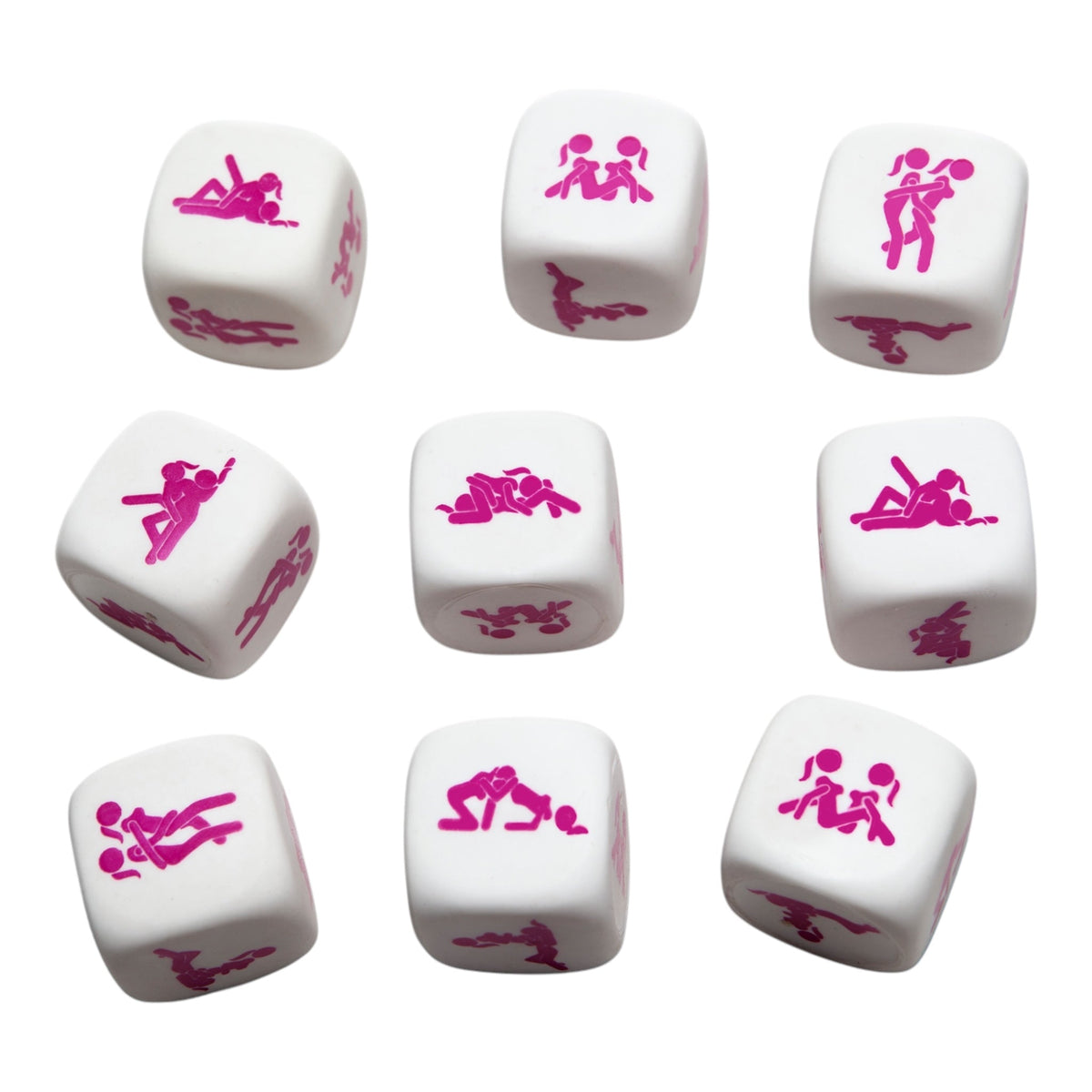 Kamasutra Sex Dice for Lesbian Couples, Set of 9