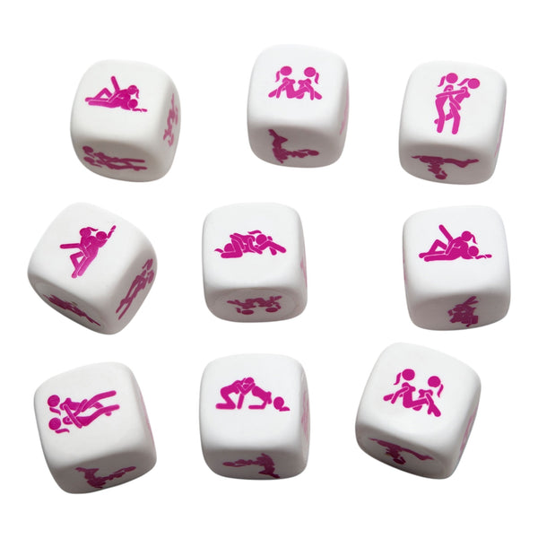 Kamasutra-sexterninger for lesbiske par, sett med 9