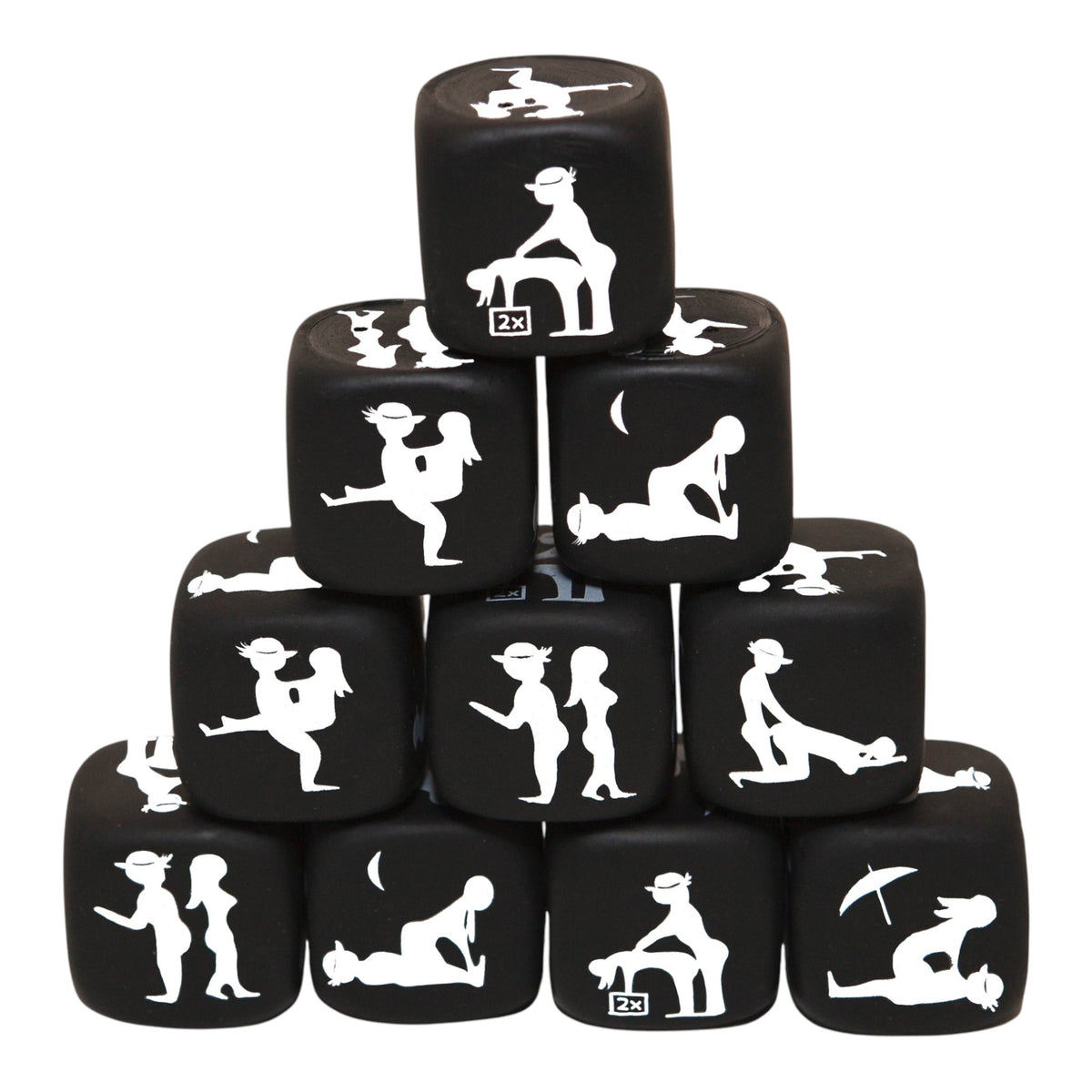 Black Edition Kamasutra Sex Dice, Set of 10