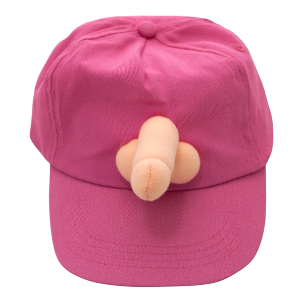 Pinke Cap mit Penis, Einheitsgröße