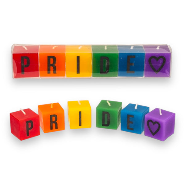 Velas cubo Pride, set de 6 colores arcoíris