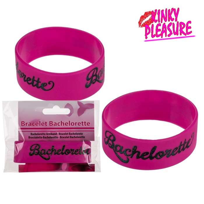 Pink Rubber Bachelorette Wristband