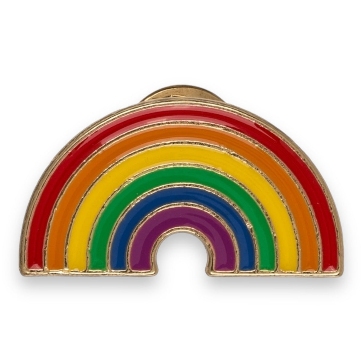 Rainbow Enamel Pin Model 01 Silver