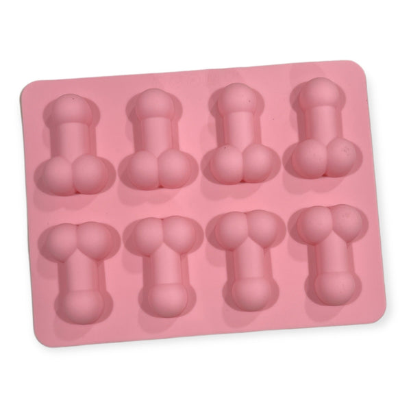 Penis Bageform og Isform Lyserød Silikone