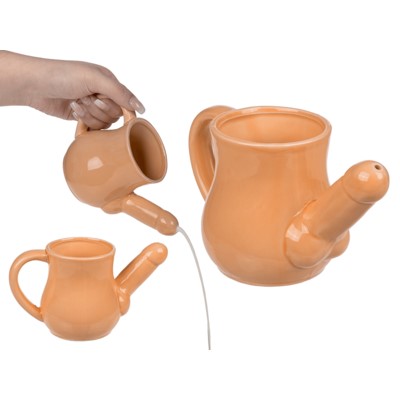 Keramische grappige melkkan met ondeugende tuit 320 ml
